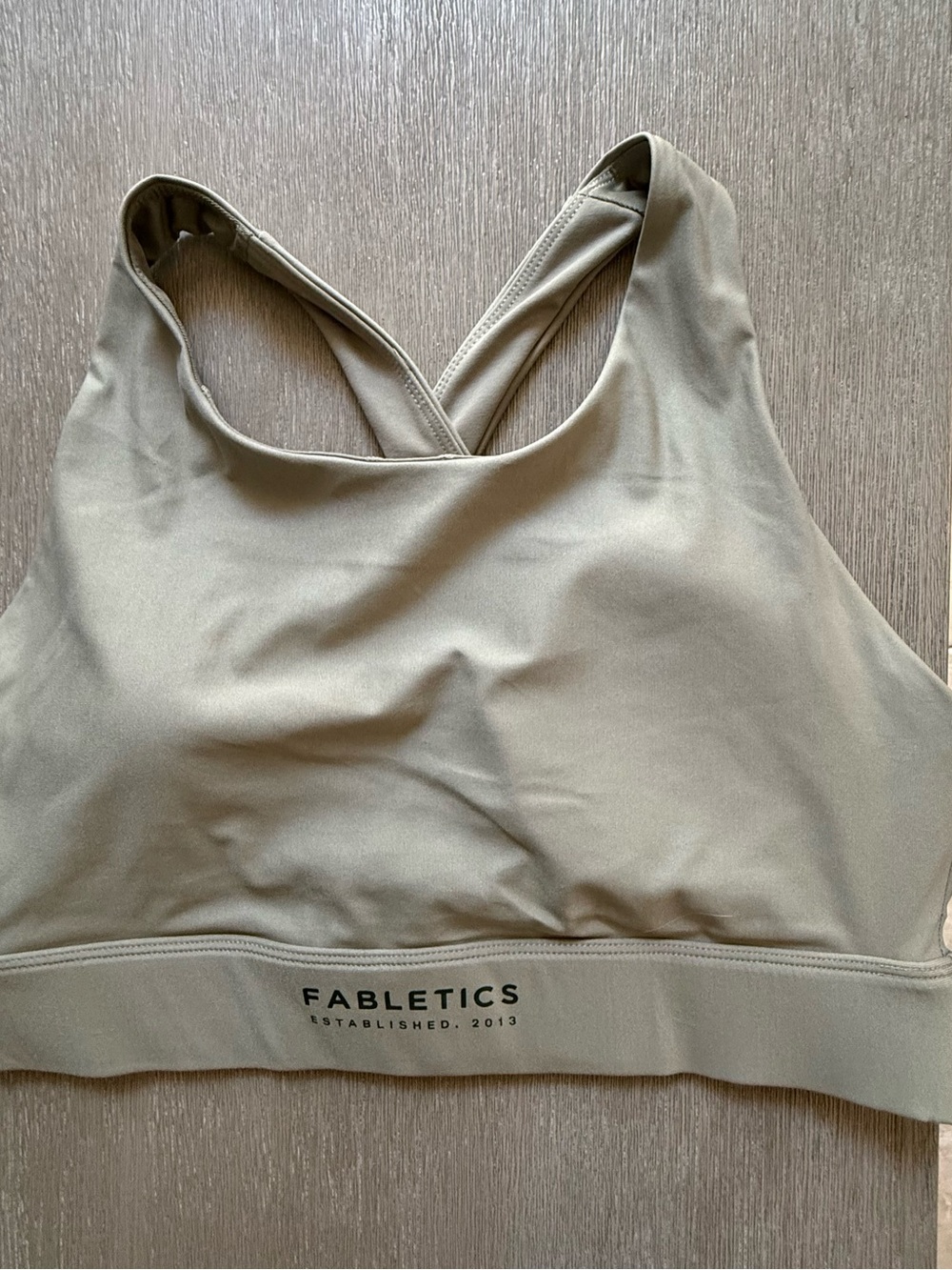 Fabletics Olive Crossback High-Neck Sports Bra